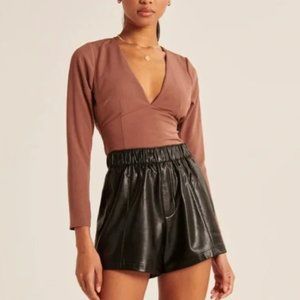 Abercrombie Long-Sleeve Deep-V Top